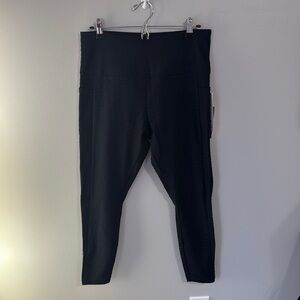NWT MPG Black High-Waisted 7/8 Textured Leggings